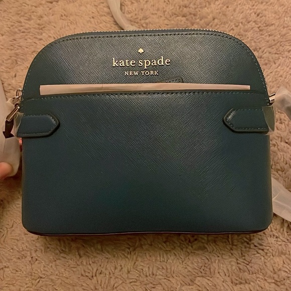 kate spade Handbags - Kate Spade Dome Crossbody Staci Saffiano bag in dark peaco